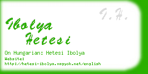 ibolya hetesi business card